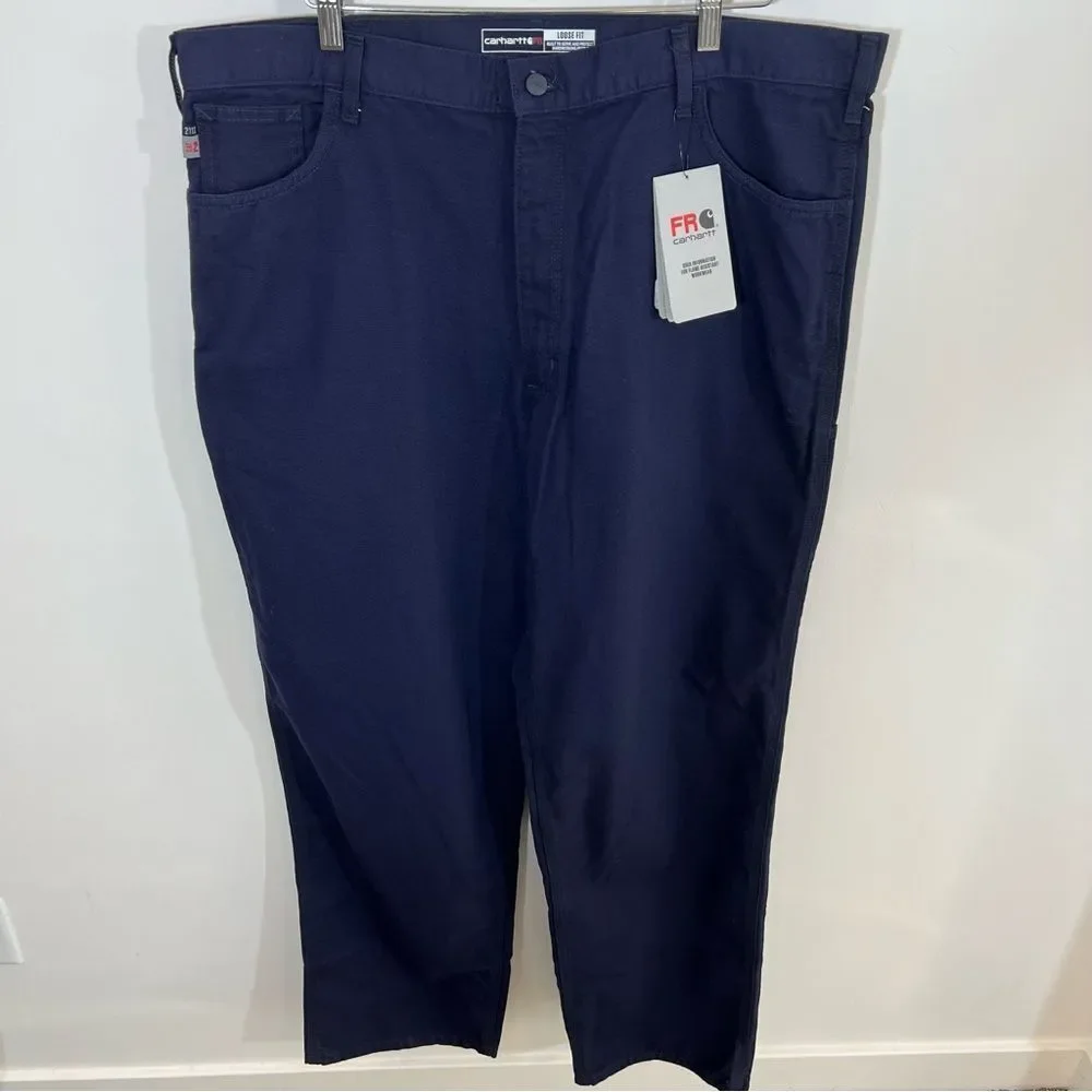 NWT Carhartt BNO159-FRM Flame Resistant Loose Fit Canvas 5-pocket | Size 42W 36L